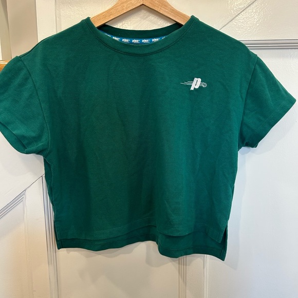Prince pickleball green cropped t-shirt polo material size S - Picture 2 of 6